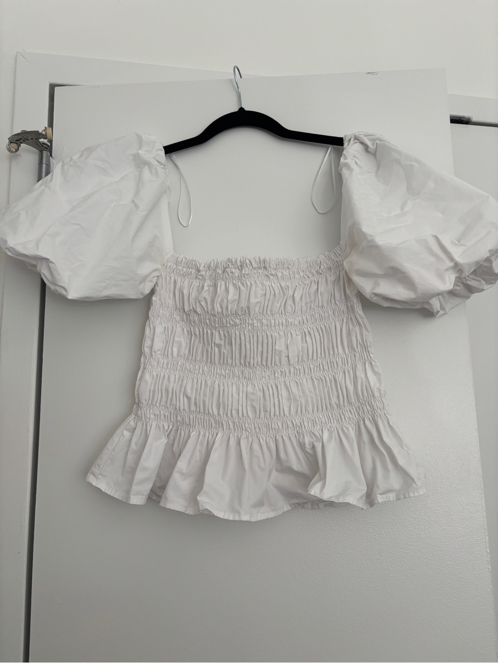 ASTR The Label Puff Sleeve Smocked Shirt